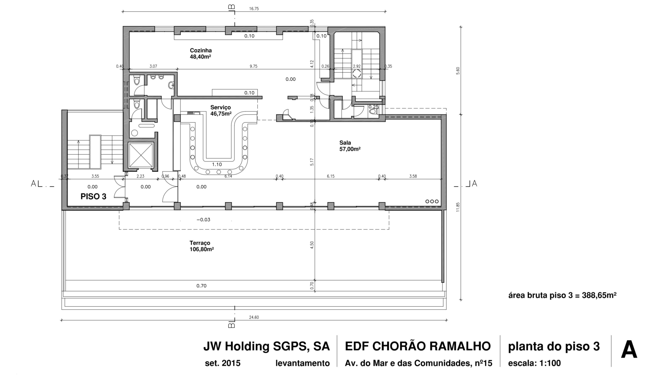 Planta do Piso 3 — Edifício Chorão Ramalho